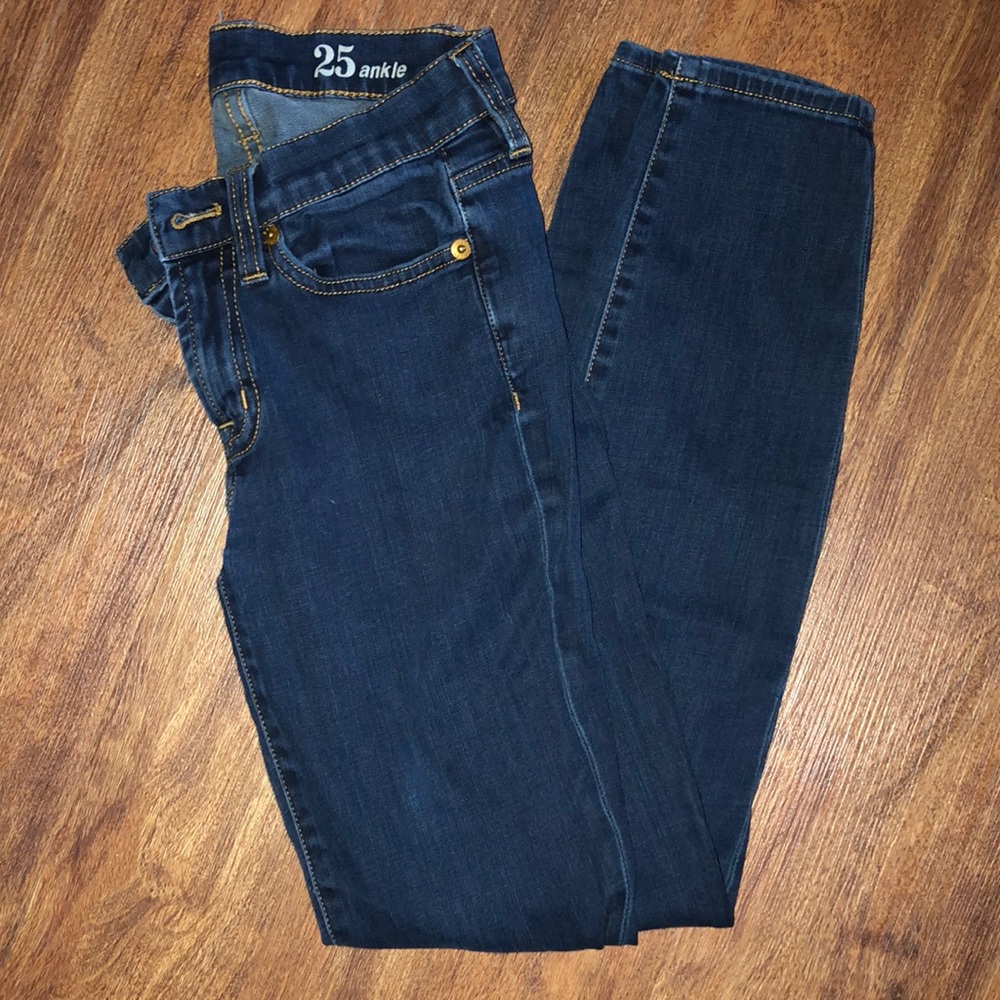 J. Crew Toothpick ankle jeans